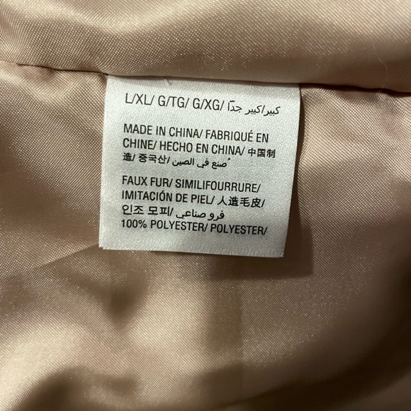 Style & Co Soft Faux-Fur Tan Hoodie Jacket Sz L/XL - Picture 5 of 8